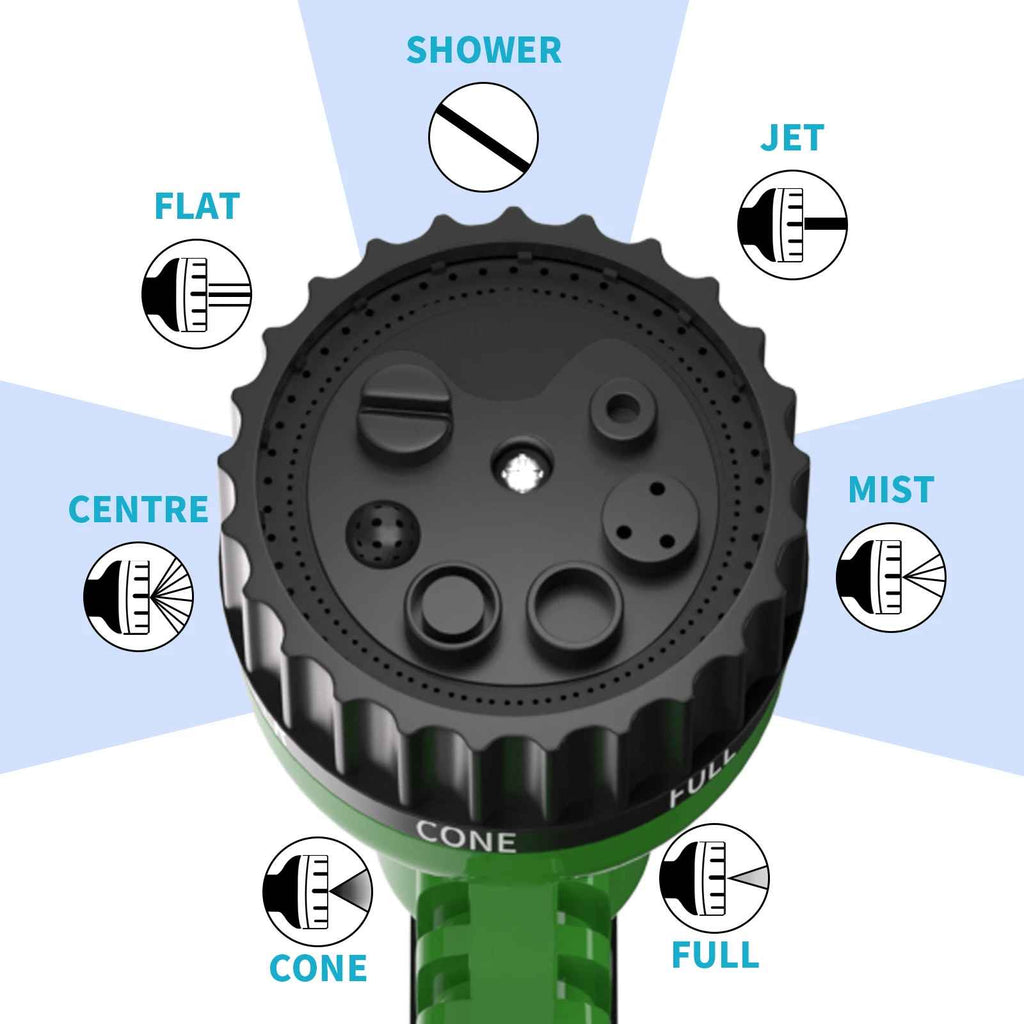 50FT Expandable Garden Hose 7-Function Spray Gun, Anti-Kink, Lightweight