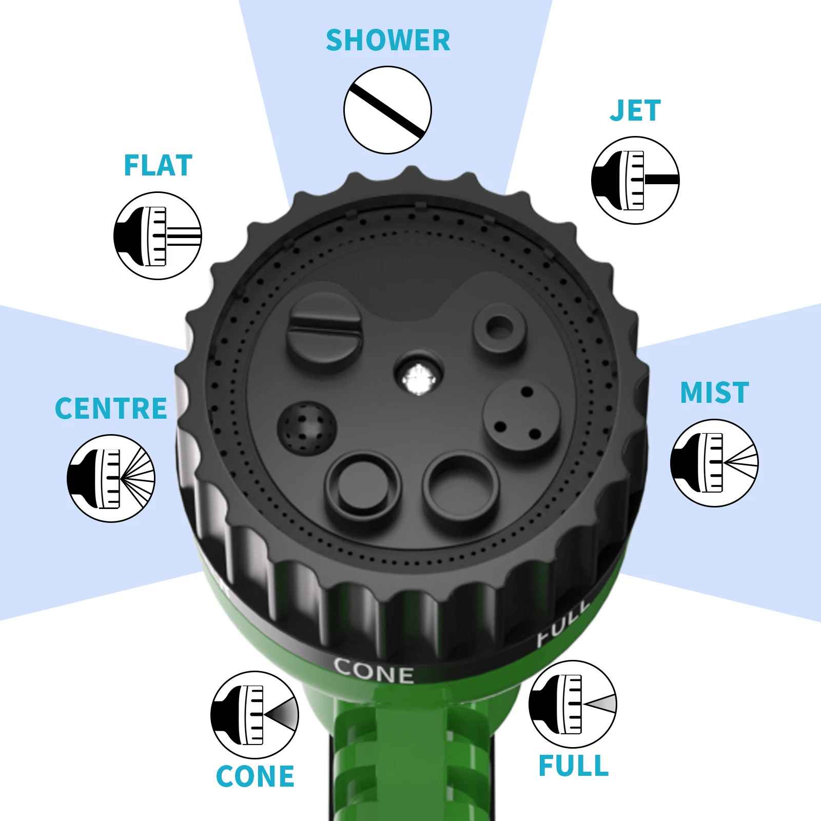 50FT Expandable Garden Hose 7-Function Spray Gun, Anti-Kink, Lightweight