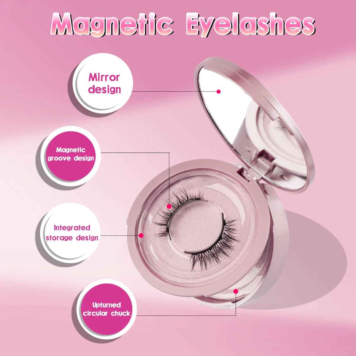 LASHVIEW Magnetic Eyelashes Kit – Reusable, No Glue, Natural Look | Easy Applicator