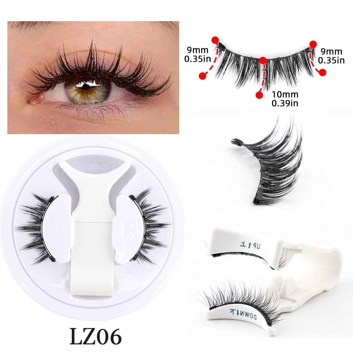 LASHVIEW Magnetic Eyelashes Kit – Reusable, No Glue, Natural Look | Easy Applicator