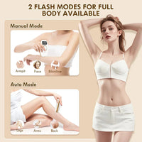 Laser IPL Hair Removal Device - Permanent Painless Epilator with LCD Screen, 990K Flashes for Women & Men - BLENDMART