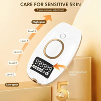 Laser IPL Hair Removal Device - Permanent Painless Epilator with LCD Screen, 990K Flashes for Women & Men - BLENDMART