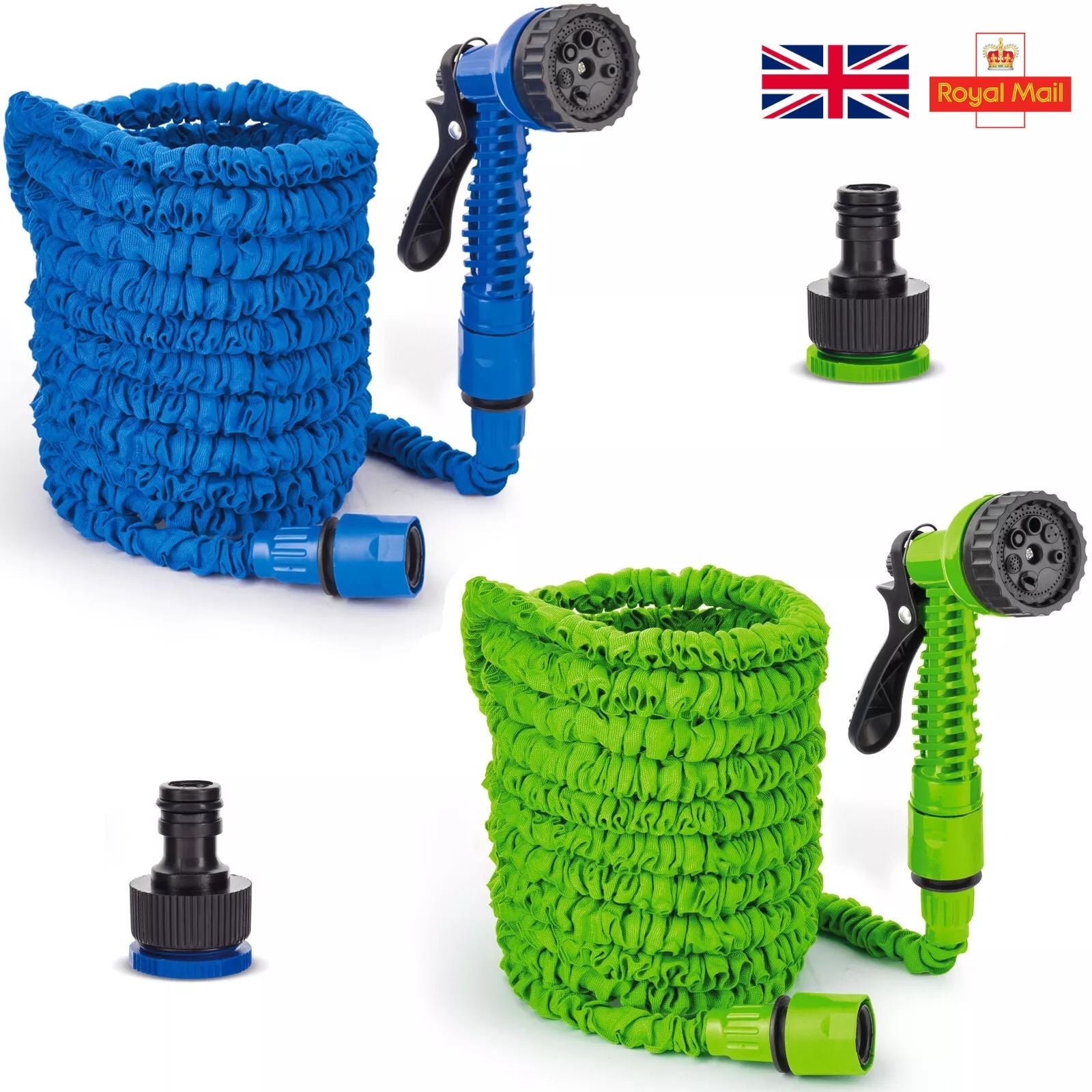 50FT Expandable Garden Hose 7-Function Spray Gun, Anti-Kink, Lightweight