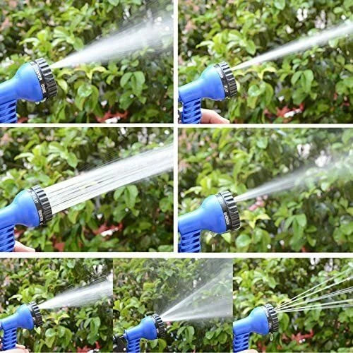 50FT Expandable Garden Hose 7-Function Spray Gun, Anti-Kink, Lightweight